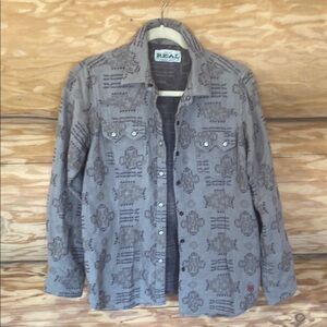 Ariat Brown and Tan Button Down Shirt